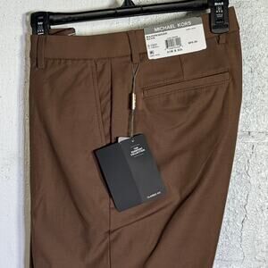 Michael Kors Men's Classic Fit Perform Fall Dress Pants Light Brown 31x32 $95